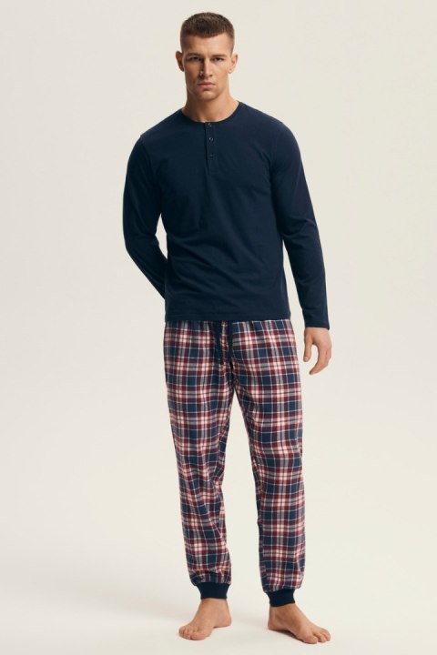 PIŻAMA MĘSKA NOIR 43457 AW25 - GRANAT, 2XL, 59X HENDERSON