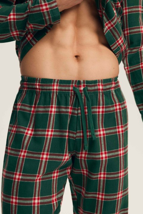 PIŻAMA MĘSKA NUT 43460 AW25 - ZIELONY, XL HENDERSON