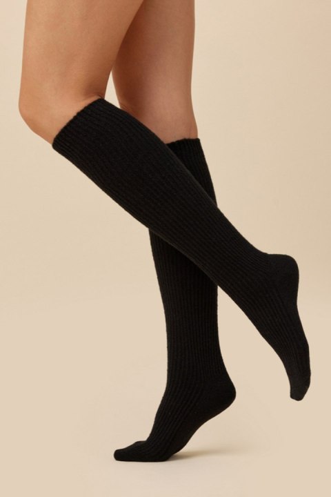 PODKOLANÓWKI BAWEŁNA SW/073 - NERO, 39/42 GABRIELLA