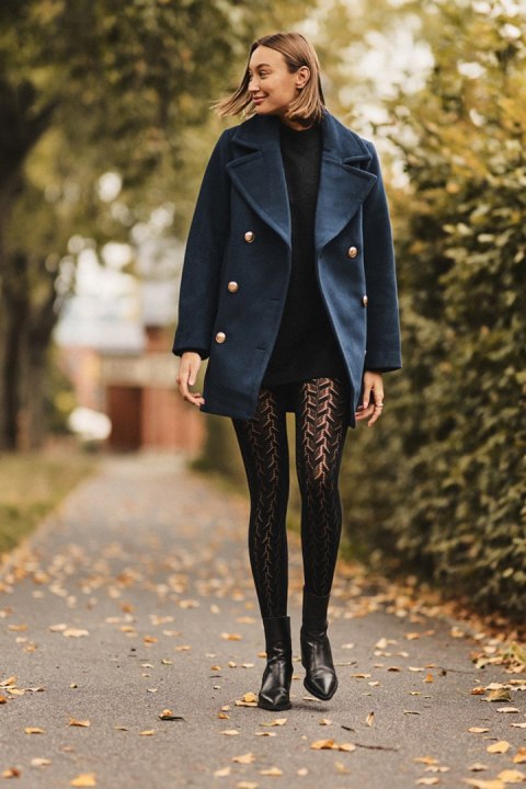 RAJSTOPY - NATURAL CASHMIR 105 - NERO, 4 GABRIELLA