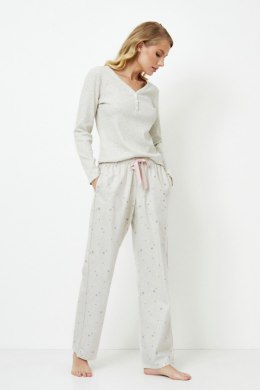 PIŻAMA DAMSKA DOREEN LONG - GREY, XXL ARUELLE