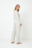 PIŻAMA DAMSKA DOREEN LONG - GREY, XXL ARUELLE
