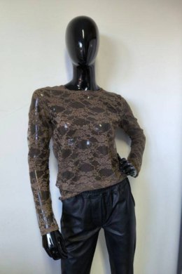 BLUZKA AIKO - CZARNY, M, CZA OFF PINK