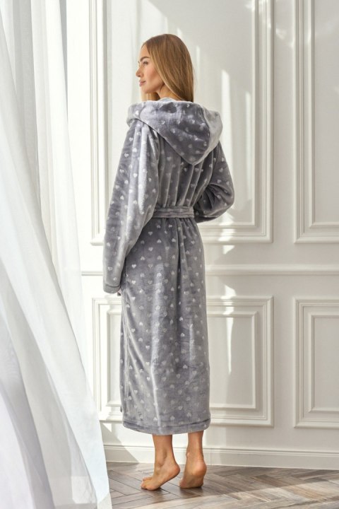 SZLAFROK DAMSKI DŁUGI 2551 - MALINA, XL, 1 L&L