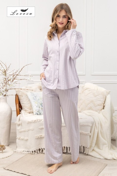 PIŻAMA DAMSKA JUDYTA 1613 - LILIOWY, L LEVEZA