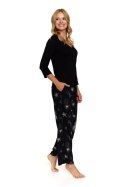 PIŻAMA DAMSKA PM.7178 J/24 - CZARNY, M DOCTOR NAP