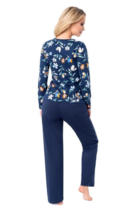 Piżama damska CAROLINE long - DARK BLUE, XL DONNA