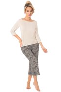 Piżama damska OMARI 3/4 - BEIGE, XL DONNA