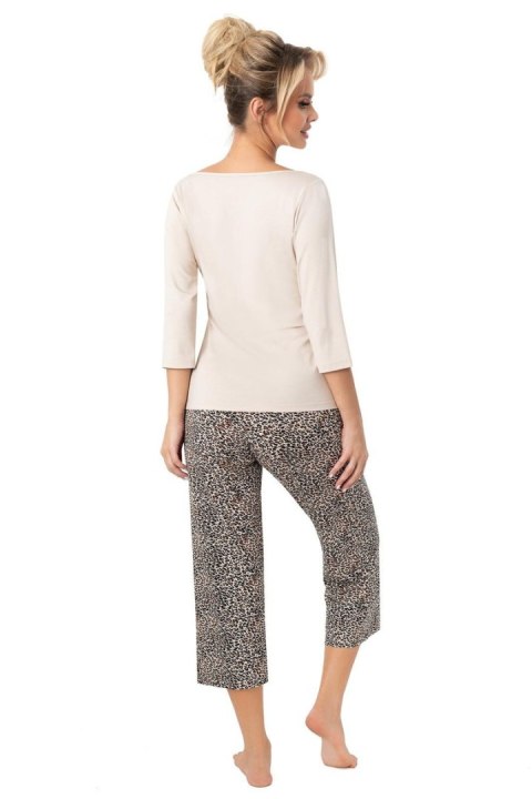 Piżama damska OMARI 3/4 - BEIGE, S DONNA