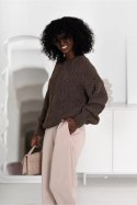 SWETER KEMI - CZERNY, UNIWERSALNY, CZA OFF PINK