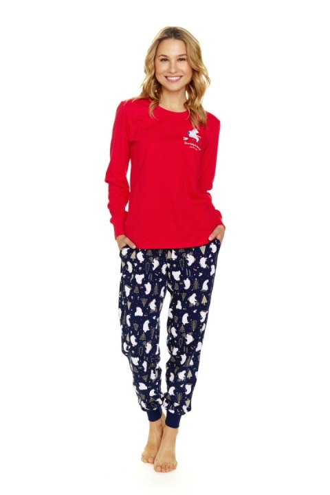 PIŻAMA DAMSKA PM.5262 J/24 - RED, M DOCTOR NAP