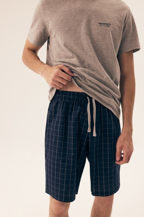 PIŻAMA MĘSKA DORM 42618 SS25 - GRANAT-SZARY, XL HENDERSON