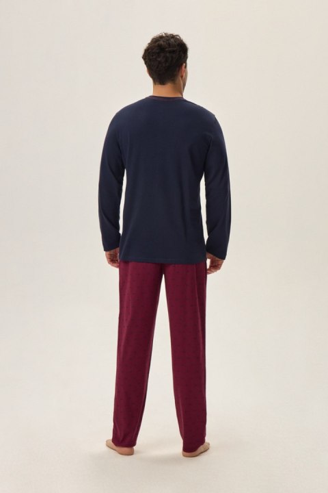 PIŻAMA MĘSKA HOPE 41915 AW24 - GRANATOWY, 2XL HENDERSON