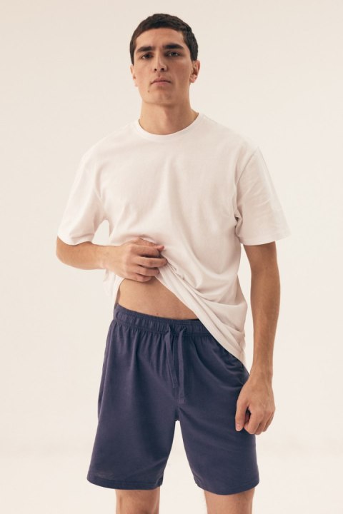 SPODENKI PIŻAMOWE MĘSKIE 2PAK 43031 SS25 - JEANS-GRANAT, 3XL HENDERSON