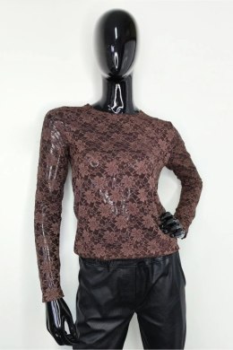 BLUZKA AIKO - CZEKOLADA, M, CZEK OFF PINK