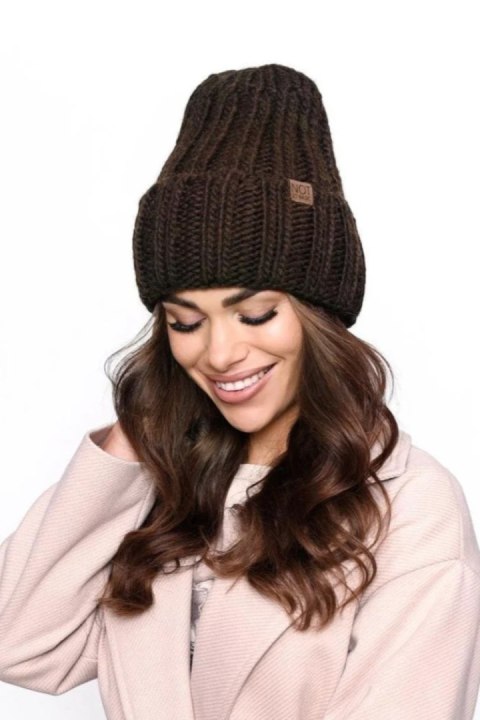 CZAPKA P-030n - CIEMNA OLIWKA, UNIWERSALNY, B OFF PINK