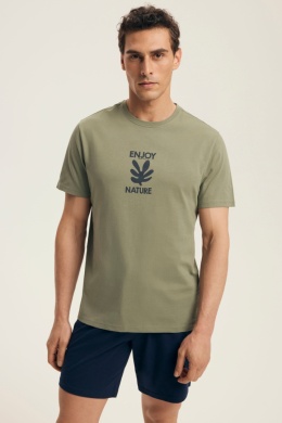 PIŻAMA MĘSKA LEGEND 43462 AW25 - ZIELONY-GRANAT, 2XL, 97X HENDERSON