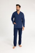PIŻAMA MĘSKA 486 J/25 - GRANATOWY, XL, 1 REGINA