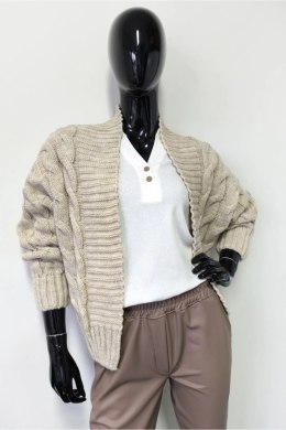 SWETER KIARA - CZARNY, UNIWERSALNY, CZA OFF PINK