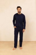 PIŻAMA MĘSKA 493 J/25 - GRANATOWY, XL, 2 REGINA