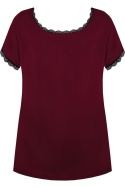 BLUZKA MARGOT GŁADKA PG 71 - BURGUND, XL NIPPLEX