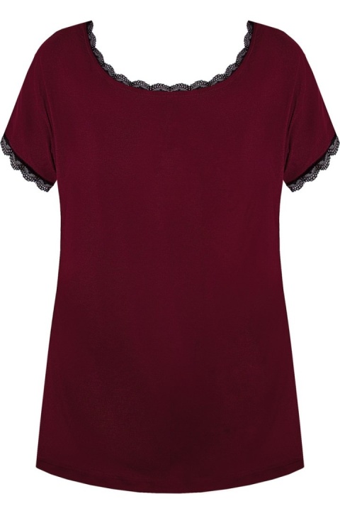 BLUZKA MARGOT GŁADKA PG 71 - BURGUND, XL NIPPLEX