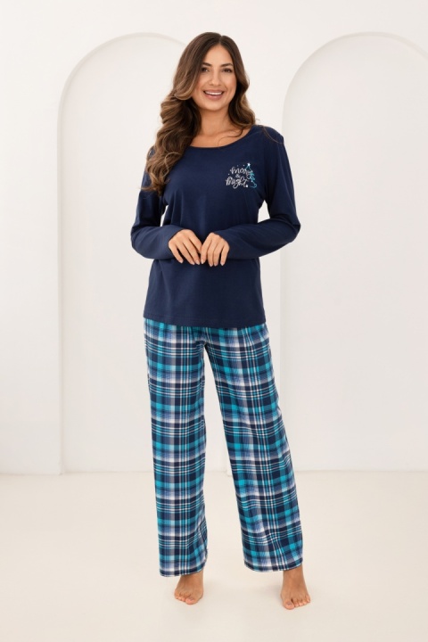 PIŻAMA DAMSKA 743 J/25 - GRANATOWY, M, 2 REGINA