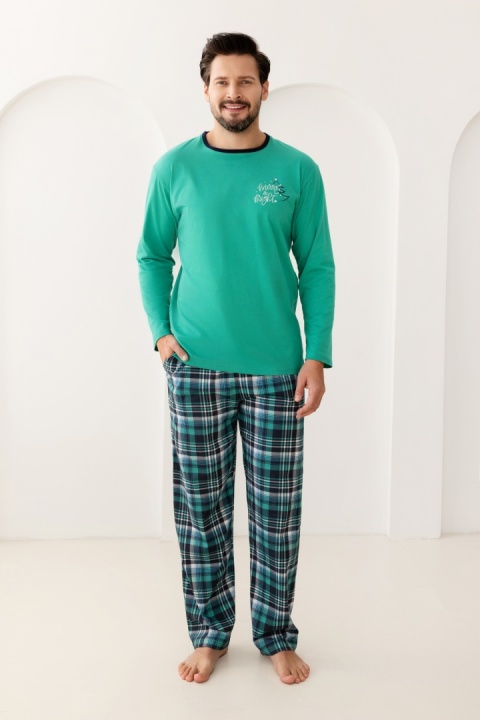 PIŻAMA MĘSKA 507 J/25 - ZIELONY, XL, 1 REGINA