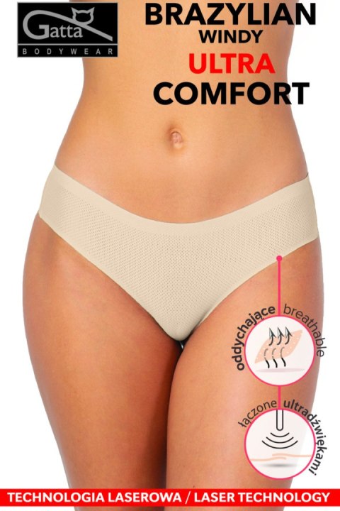 MAJTKI - BRAZYLIAN WINDY ULTRA COMFORT - BEIGE, S GATTA BODYWEAR