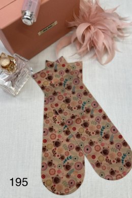 SKARPETKA WZÓR 195 - BEIGE, UNI MAGNETIS
