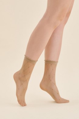 SKARPETKI CIENKIE - WZR SUNI - BEIGE, UNI GABRIELLA