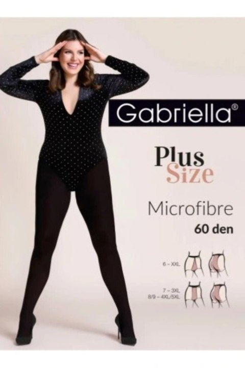 Rajstopy grube clasic MICRO 60 PLUS SIZE - BORDO, 6 GABRIELLA