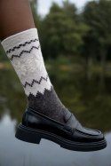 SKARPETKA BAWEŁNIANA SW/070 - NERO/GREY, 35/38 GABRIELLA
