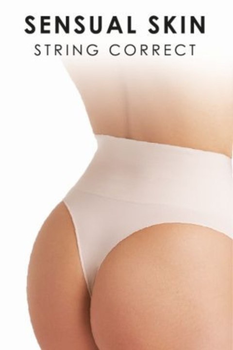 MAJTKI - STRING CORRECT SENSUAL SKIN - BLACK, S GATTA BODYWEAR