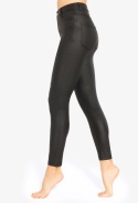 GLAM SHINE spodnie woskowane - CZARNY, XL GATTA BODYWEAR