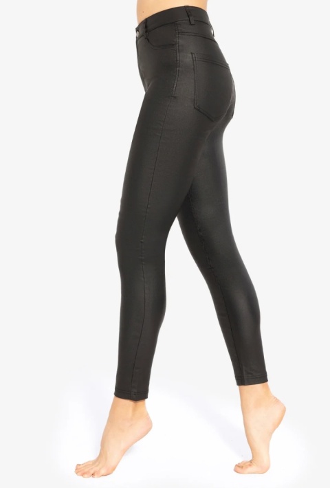 GLAM SHINE spodnie woskowane - CZARNY, XL GATTA BODYWEAR