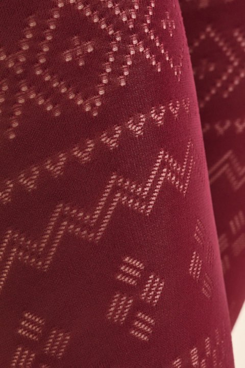 Rajstopy grube - wzr FESTIVA TIGHTS / RAJSTOPY - BORDO, 2 GABRIELLA