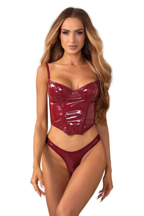 Redya gorset i stringi - CZERWONY, S/M OBSESSIVE