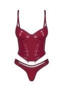 Redya gorset i stringi - CZERWONY, S/M OBSESSIVE