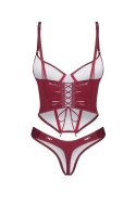 Redya gorset i stringi - CZERWONY, S/M OBSESSIVE