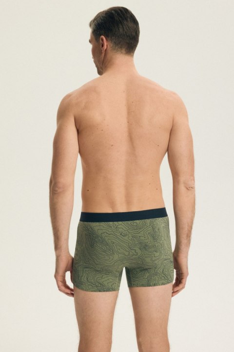 SZORTY MĘSKIE LAP 2PAK LONG 43386 SS26 - KHAKI-GRANAT, 2XL HENDERSON