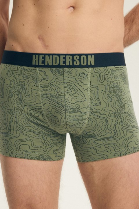 SZORTY MĘSKIE LAP 2PAK LONG 43386 SS26 - KHAKI-GRANAT, M HENDERSON
