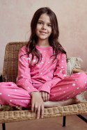 3048 PIŻAMA DZIEWCZĘCA DŁUGA ERYKA DRAPANA - RÓŻOWY, 152 TARO
