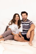 PIŻAMA MĘSKA 501 W/26 - BRĄZOWY, XL, 2 REGINA