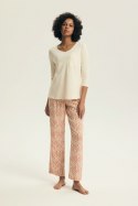 PIŻAMA DAMSKA DENISE 43671 SS26 - KREM-BRZOSKWINIA, S HENDERSON LADIES