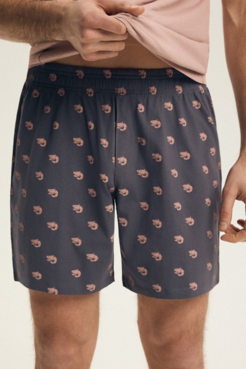 PIŻAMA MĘSKA BRAD 44520 SS26 - FIOLET-RÓŻOWY, 2XL, 34X HENDERSON
