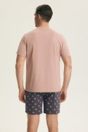 PIŻAMA MĘSKA BRAD 44520 SS26 - FIOLET-RÓŻOWY, 3XL, 34X HENDERSON