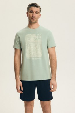 PIŻAMA MĘSKA BROOK 44503 SS26 - ZIELONY-GRANAT, 2XL HENDERSON