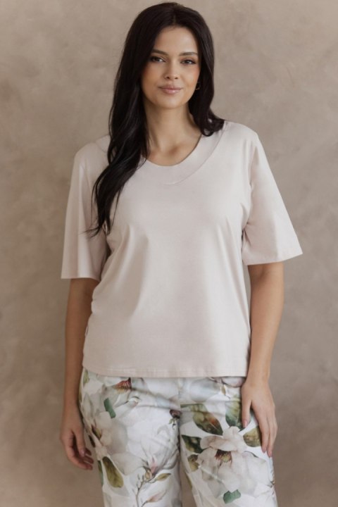 3567 PIŻAMA DAMSKA AFRODYTA 2XL-4XL - BEŻOWY, 4XL TARO