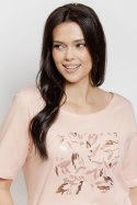 3573 KOSZULA DAMSKA VALENTINA 4XL-6XL - MORELOWY, 4XL, 1 TARO